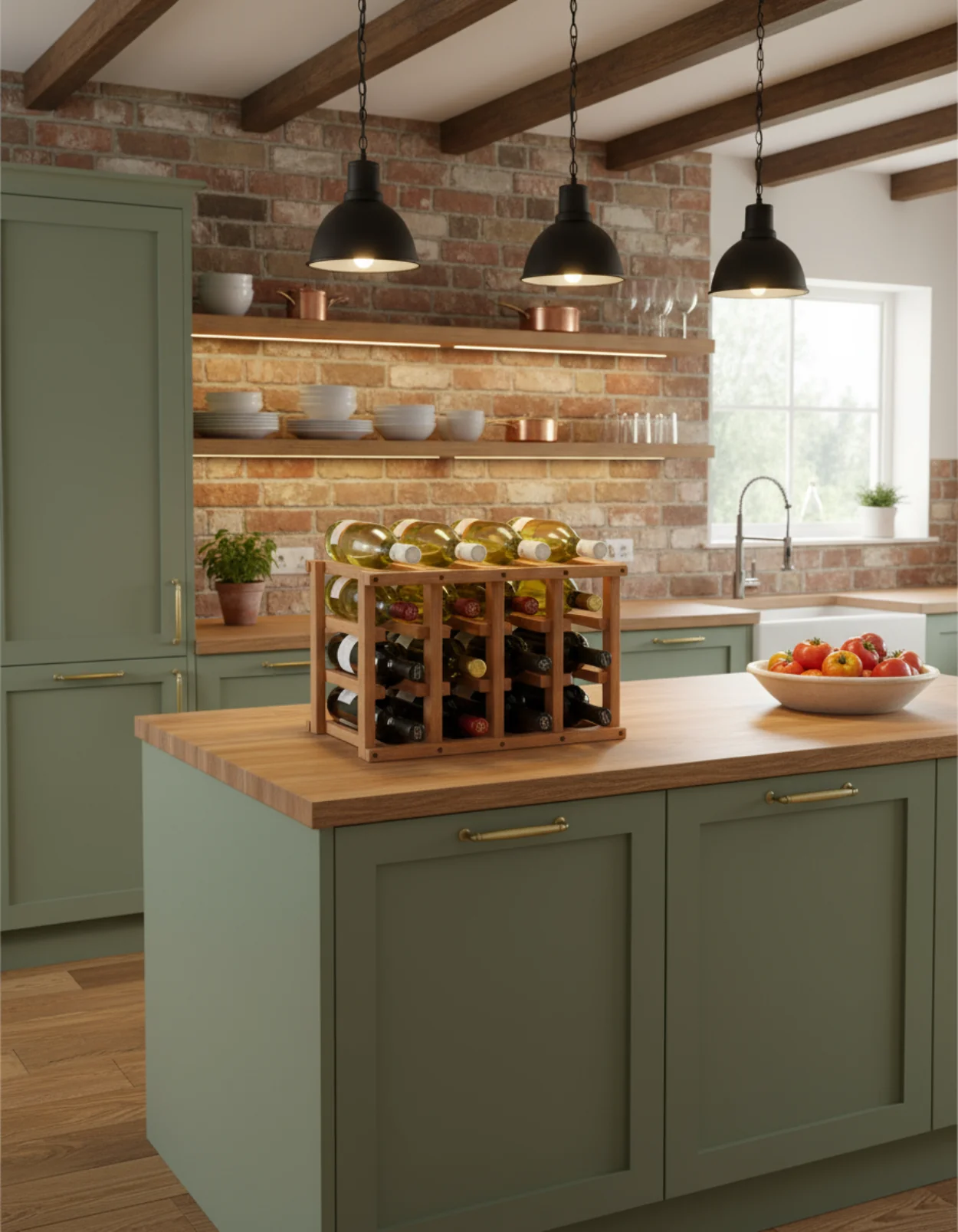 Small Compact Sized Wine Rack Holds 16 Bottles - Image 3
