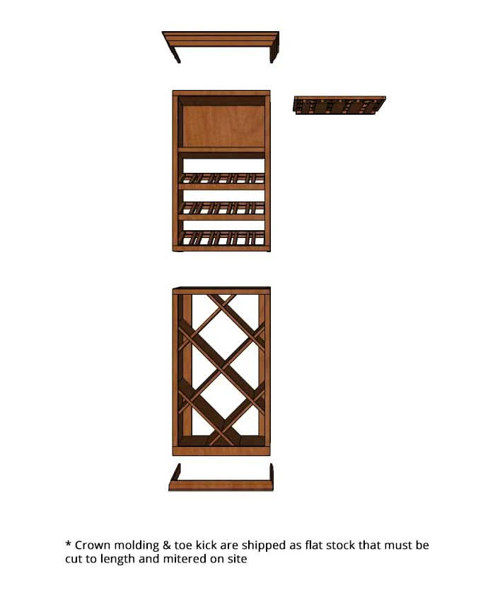 2 Foot Wine Cellar - 101 Bottle Capacity - Image 7