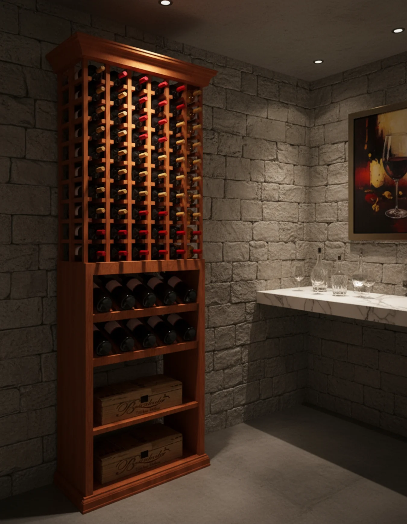 2 Foot Wine Cellar Storage System | 75 Bottle Capacity - Image 3