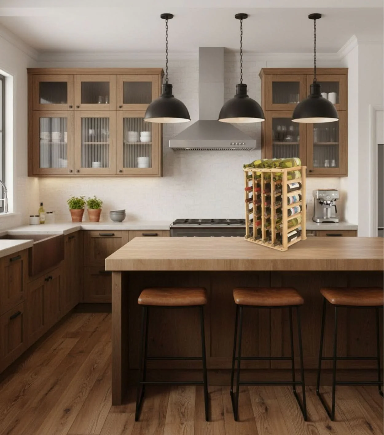 Compact Solid Wood Wine Rack Perfect for Multi Bottle Display in Kitchen, Cellar, and Retail Spaces - Image 4