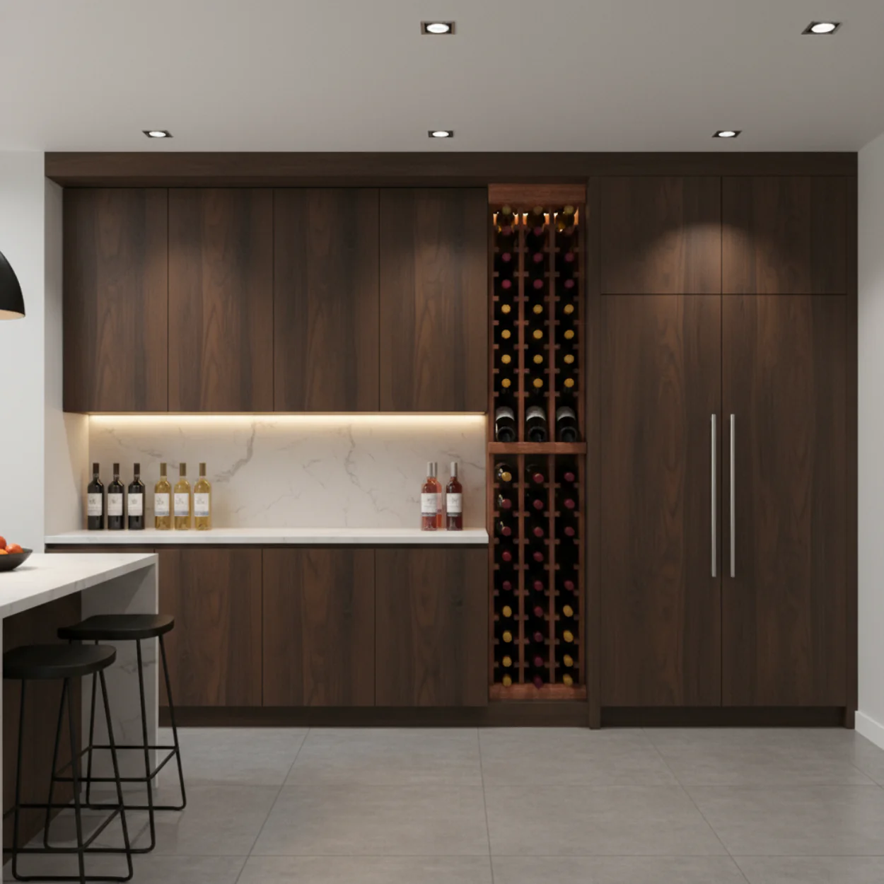 Wood Wine Racking System with Presentation Row - Image 3