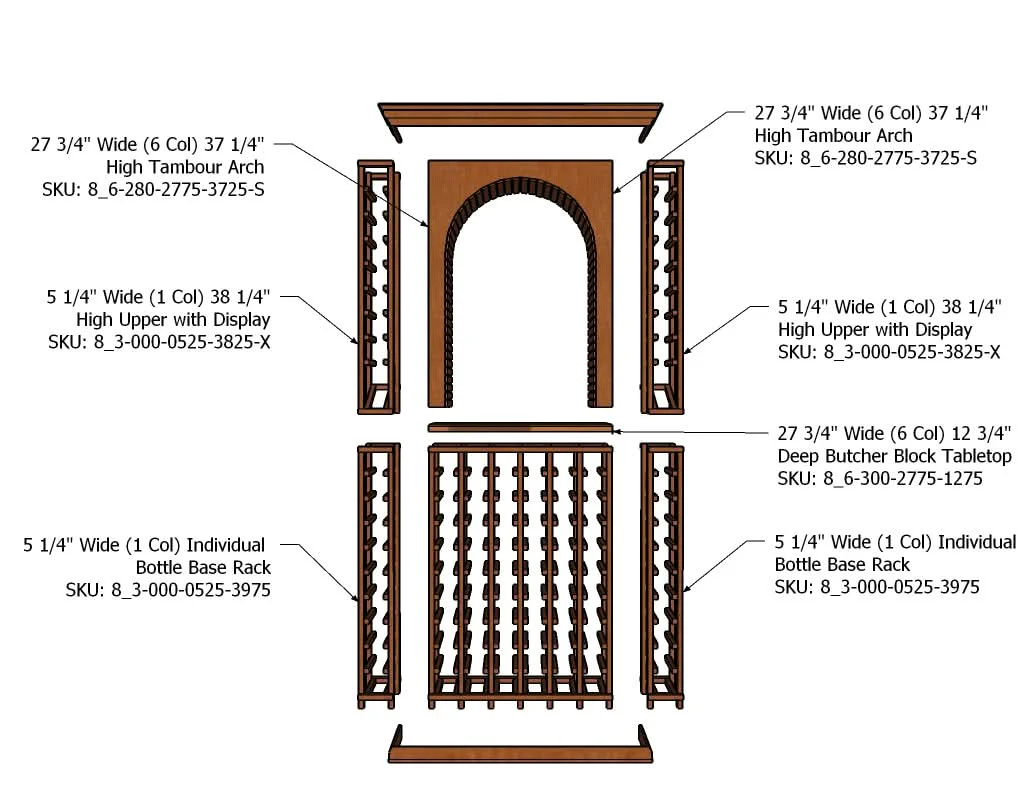 3 Foot Wine Cellar Storage System | 100 Bottle Capacity - Image 6
