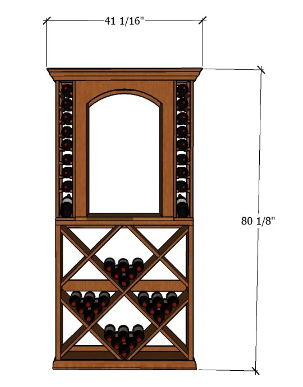 3 Foot Wine Cellar Storage System | 128 Bottle Capacity - Image 5