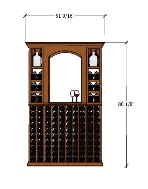 4 Foot Wine Cellar Storage System | 124 Bottle Capacity - Image 5