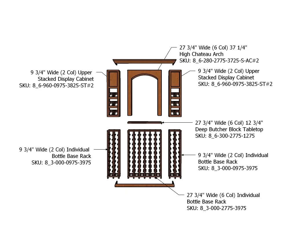 4 Foot Wine Cellar Storage System | 124 Bottle Capacity - Image 6