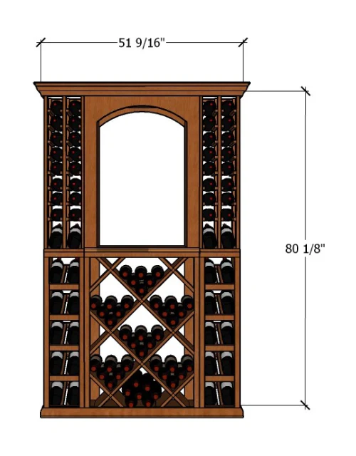 4 Foot Wine Cellar Storage System | 134 Bottle Capacity - Image 5