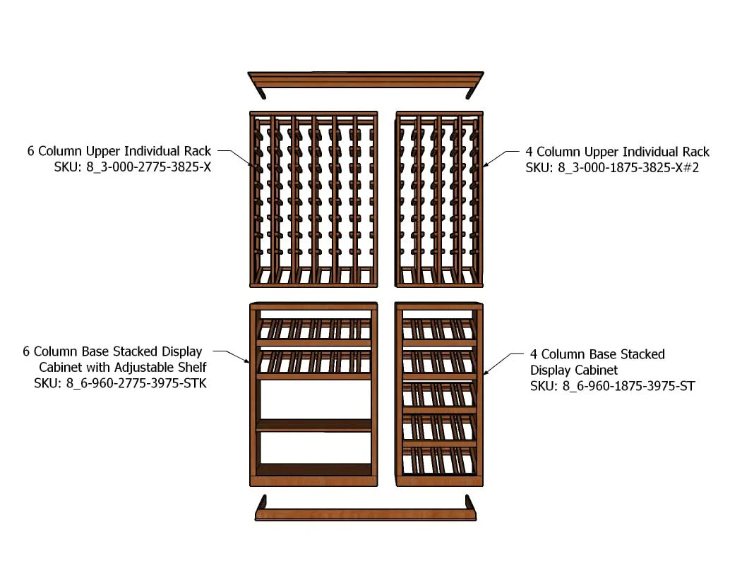 4 Foot Wine Cellar Storage System | 140 Bottle Capacity - Image 5