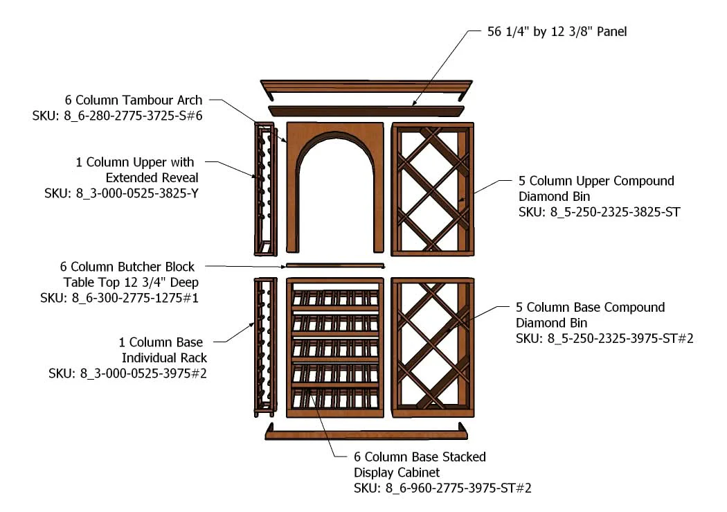 6 Foot Wine Cellar Storage System | 178 Bottle Capacity - Image 6