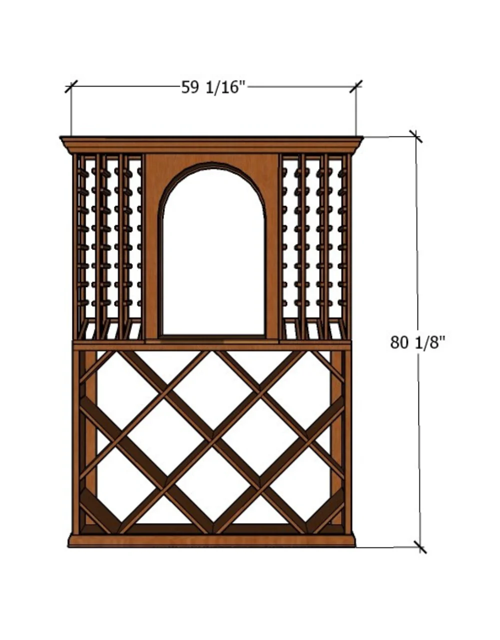 5 Foot Wine Cellar Storage System | 210 Bottle Capacity - Image 4