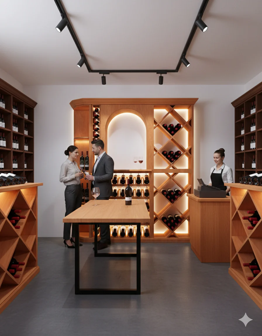 Luxury 6 Foot Wine Cellar Storage System - 210 Bottle Capacity - Image 3