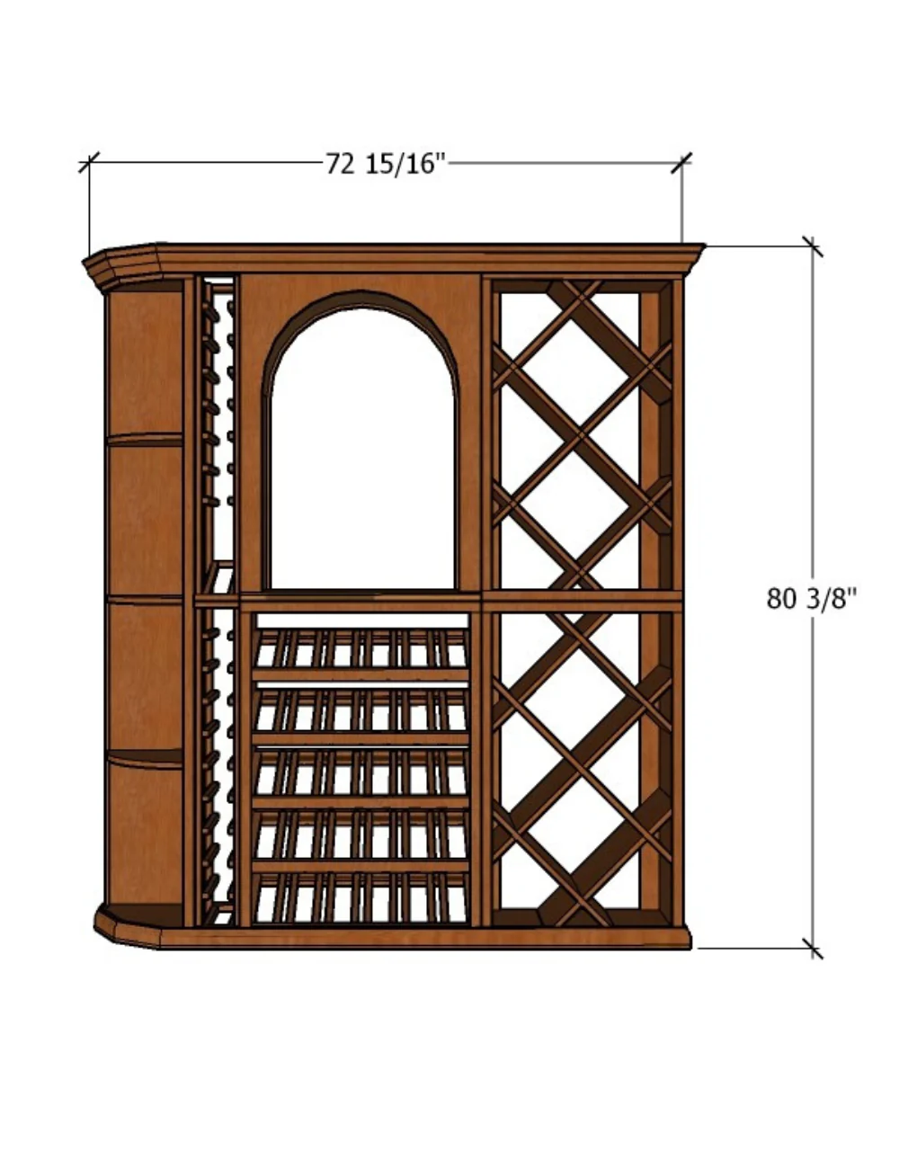 Luxury 6 Foot Wine Cellar Storage System - 210 Bottle Capacity - Image 4