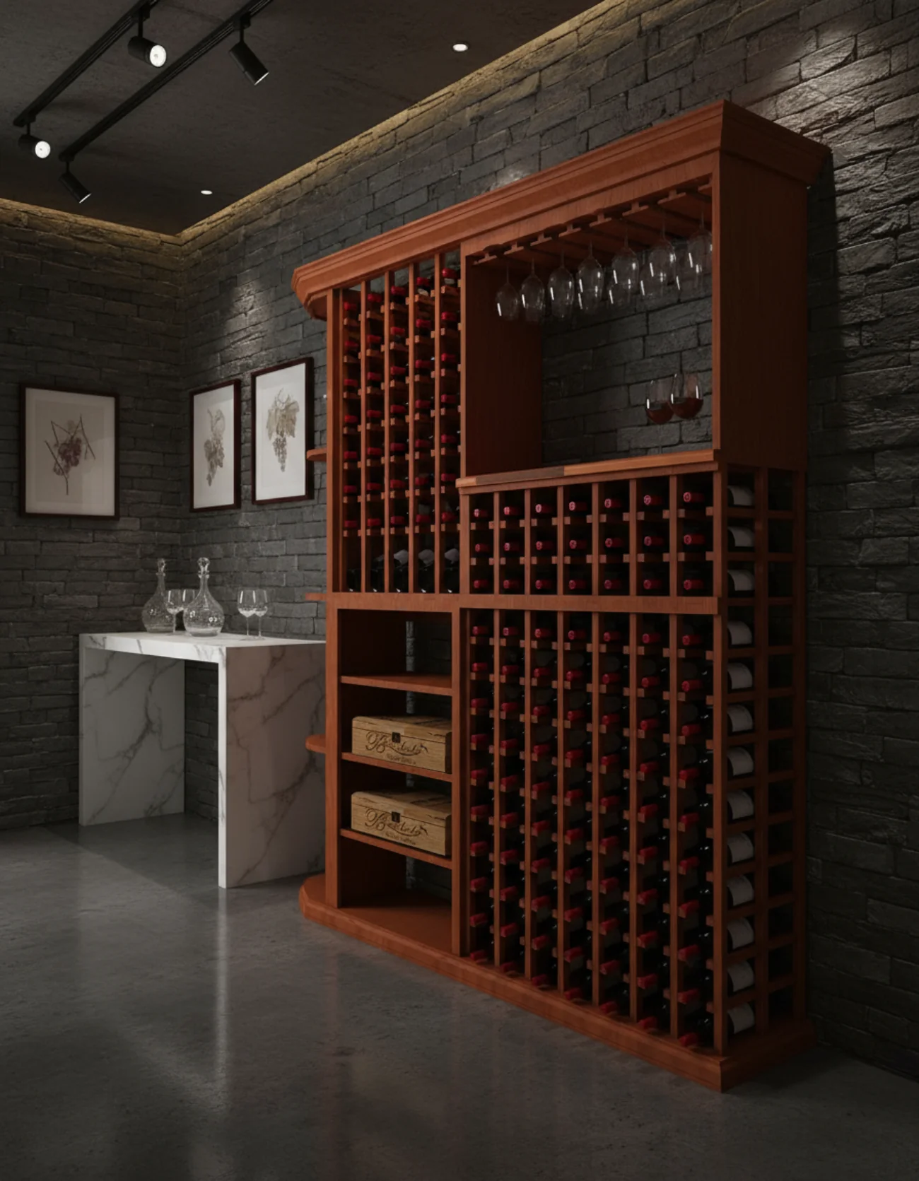 6 Foot Wine Cellar Storage System | 216 Bottle Capacity - Image 3