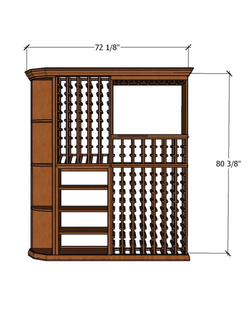 6 Foot Wine Cellar Storage System | 216 Bottle Capacity - Image 4