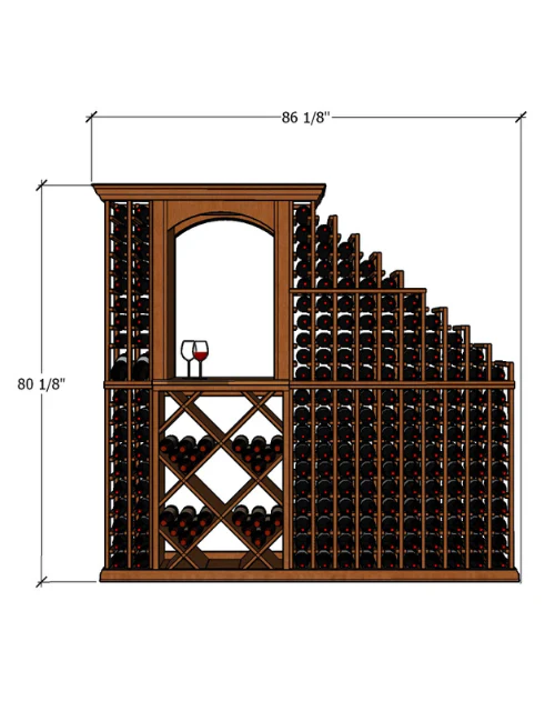 7 Foot Wine Cellar Storage System | 280 Bottle Capacity - Image 4
