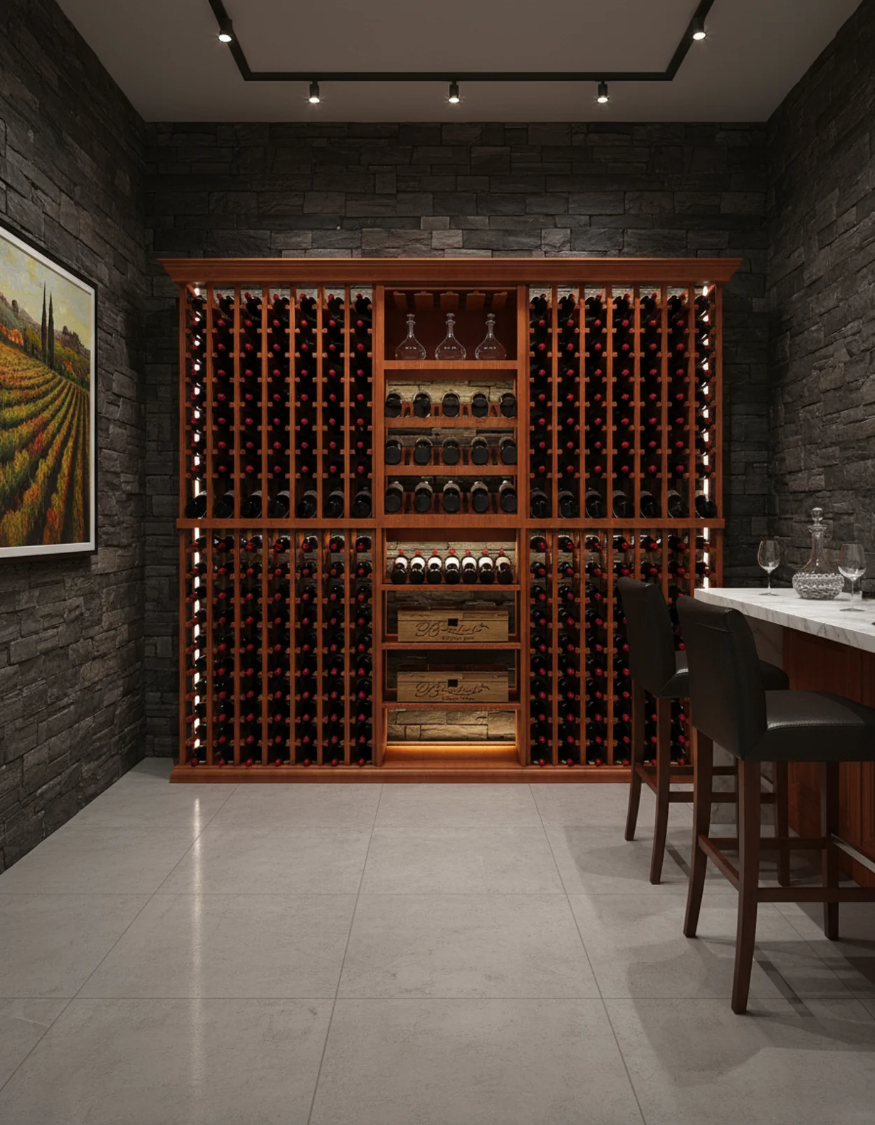 7 Foot Wine Cellar Storage System | 320 Bottle Capacity - Image 3