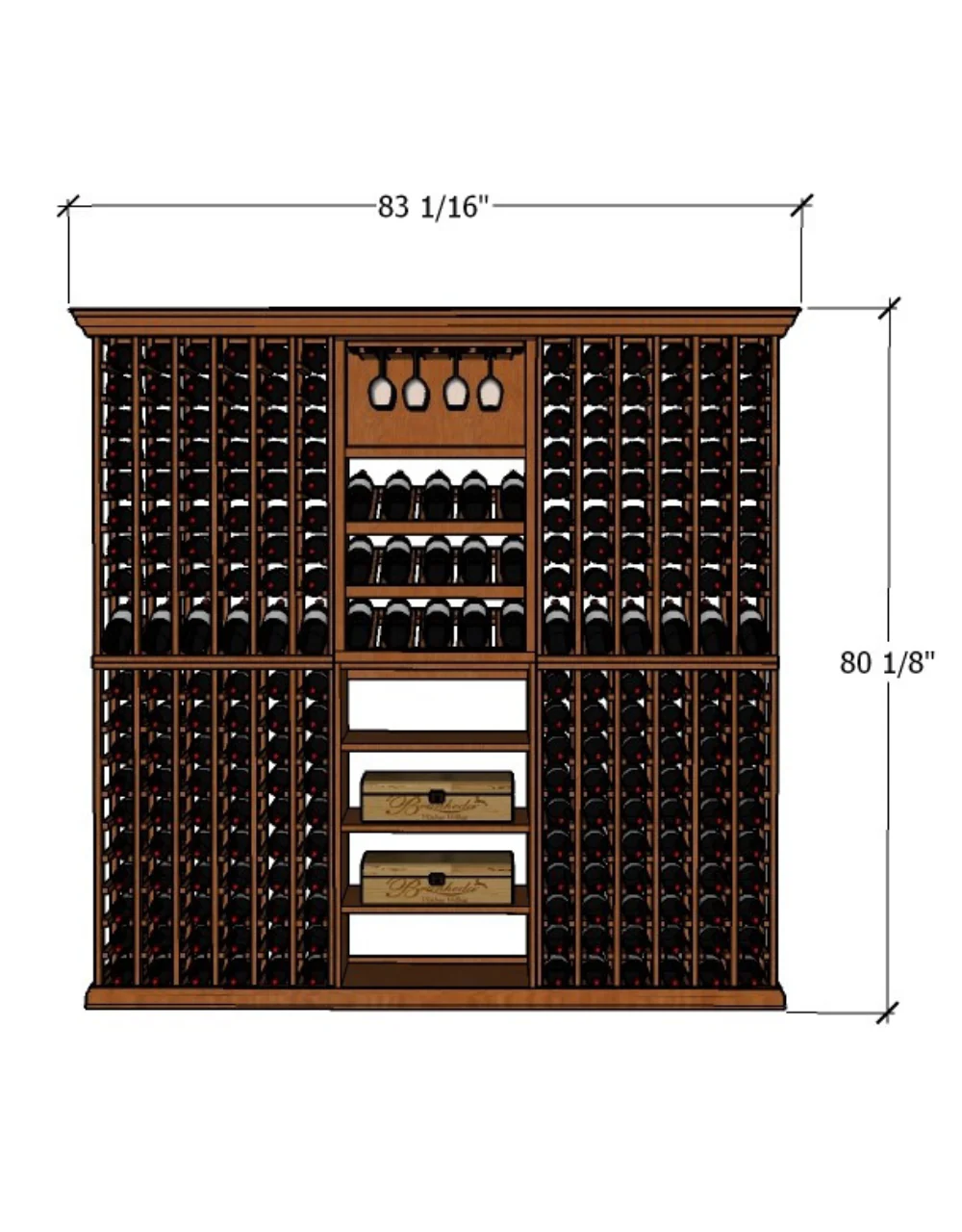 7 Foot Wine Cellar Storage System | 320 Bottle Capacity - Image 4