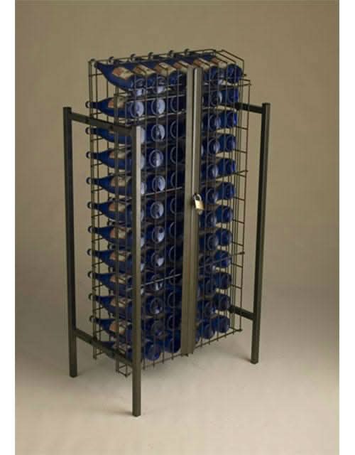 Freestanding Metal Locking Wine Display | 72 Bottles - Image 4