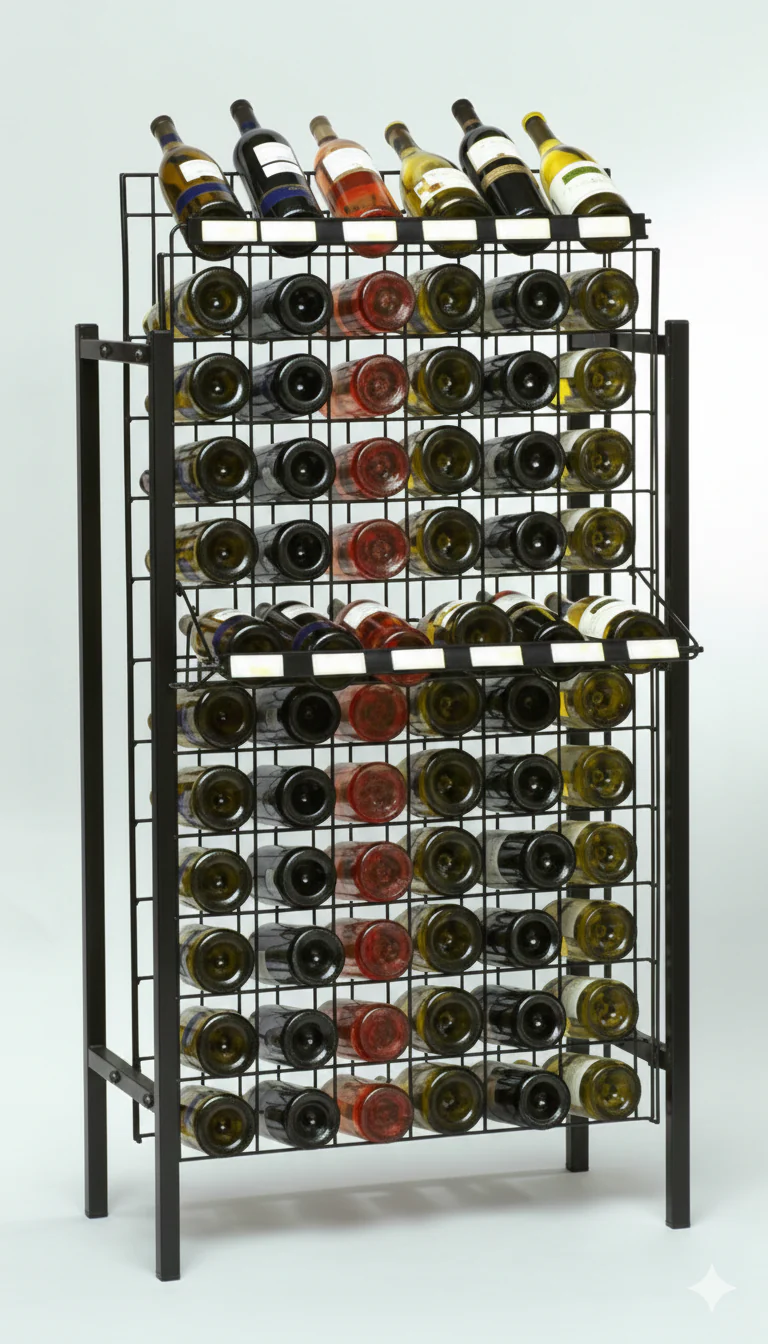 Retail Metal Wine Bottle Display Rack | 72 Bottles - Image 4