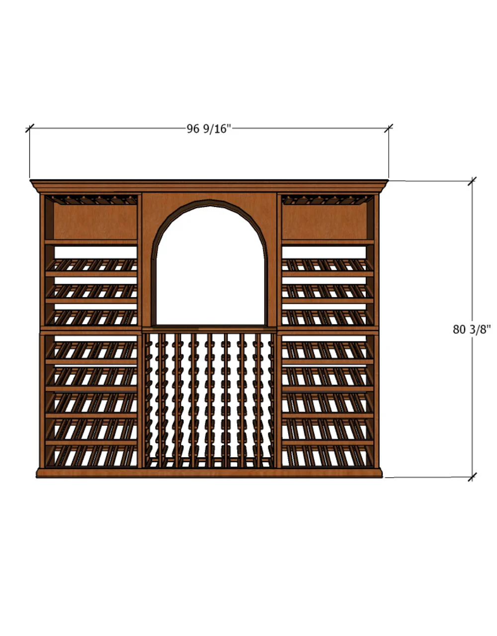 8 Foot Wine Cellar Storage System | 226 Bottle Capacity - Image 4