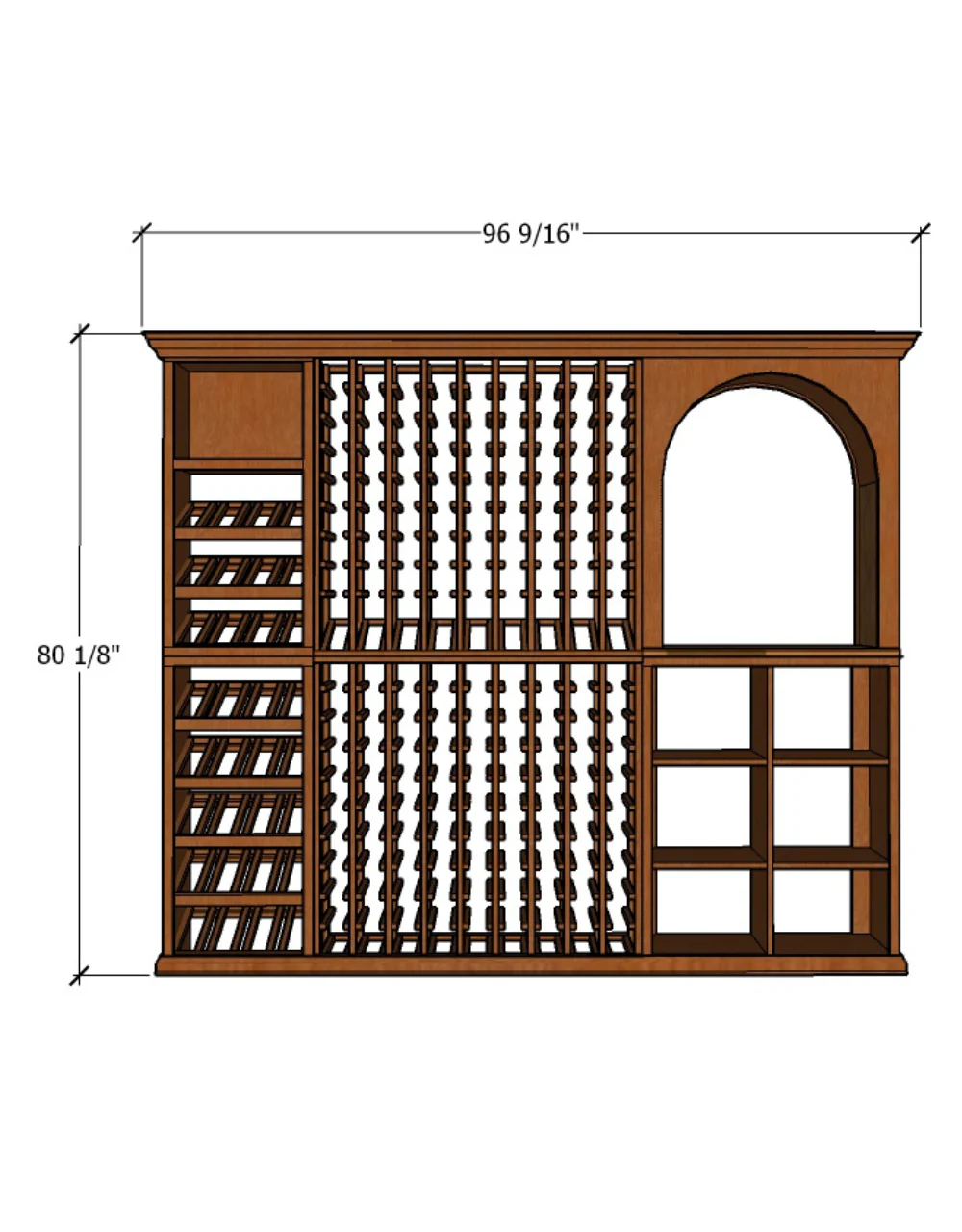 8 Foot Wine Cellar Storage System | 323 Bottle Capacity - Image 4