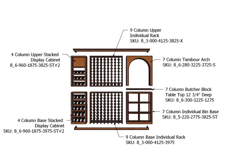 8 Foot Wine Cellar Storage System | 323 Bottle Capacity - Image 5