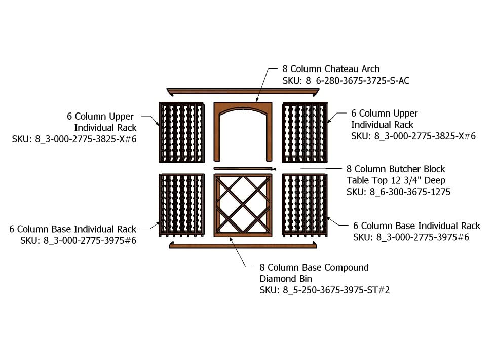 8 Foot Wine Cellar Storage System | 336 Bottle Capacity - Image 5