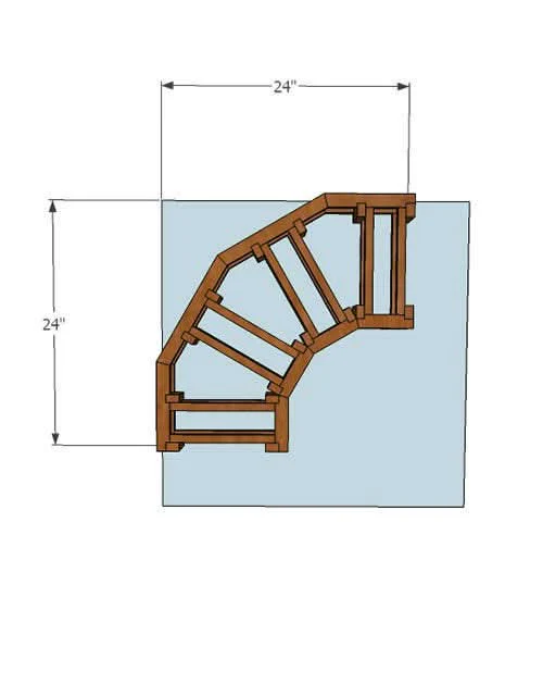 Curved Corner Wine Racking System Customizable Bottle Storage with Presentation Row Display Holds 76 Bottles - Image 5