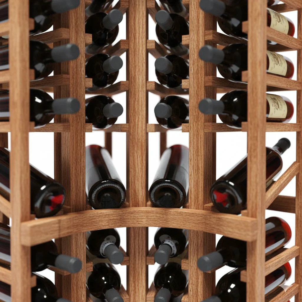Curved Corner Wine Rack Kit with Display | 92 Bottle 8ft - Image 3