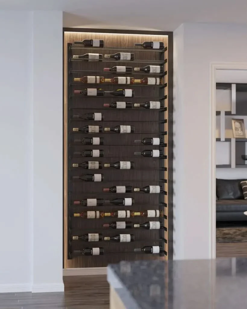 Evolution Wine Wall 15 3C Wall Mounted Metal Wine Rack - Image 4