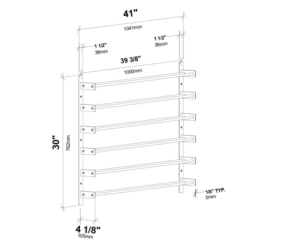 Evolution Wine Wall 30 3C Wall Mounted Metal Wine Rack - Image 14