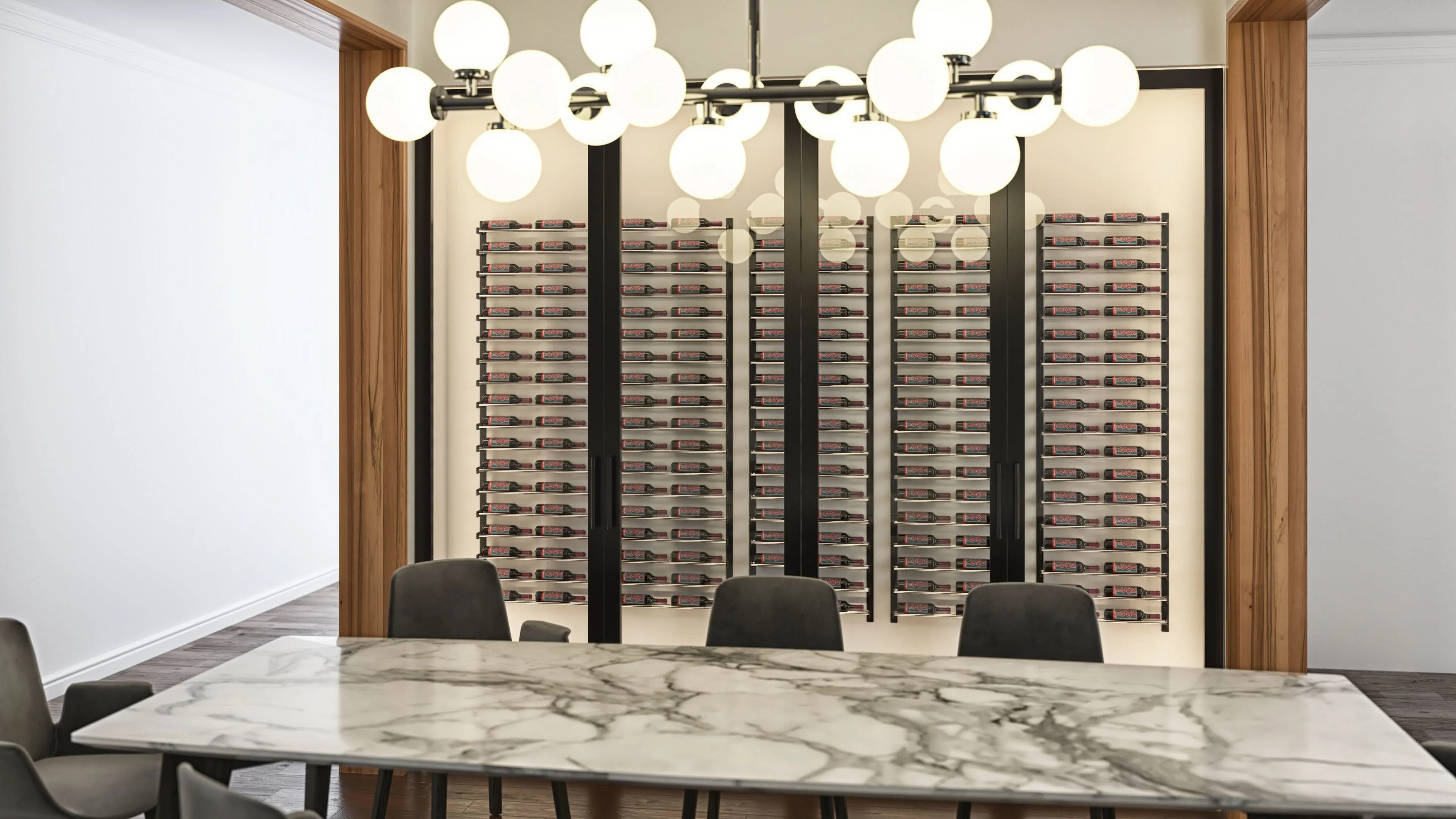 Evolution Wine Wall 30 3C Wall Mounted Metal Wine Rack - Image 4
