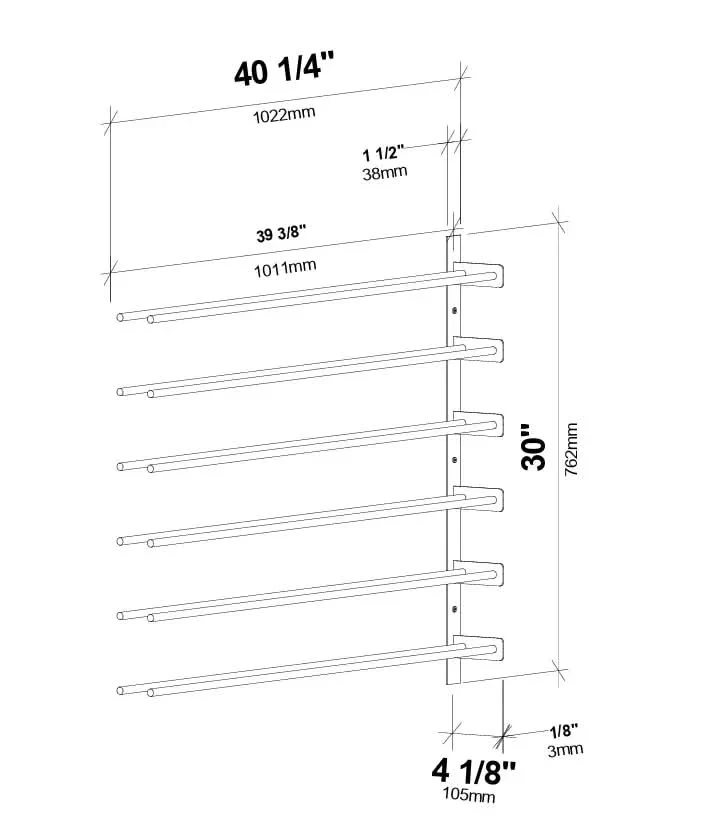 Evolution 30" 3 Column Wine Wall Extension - Image 5