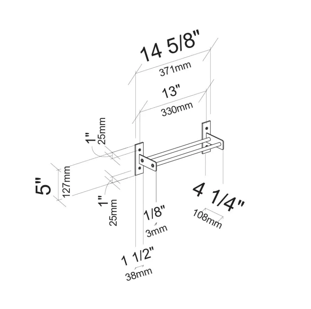 Evolution Wine Wall 5 1C Wall Mounted Metal Wine Rack - Image 5