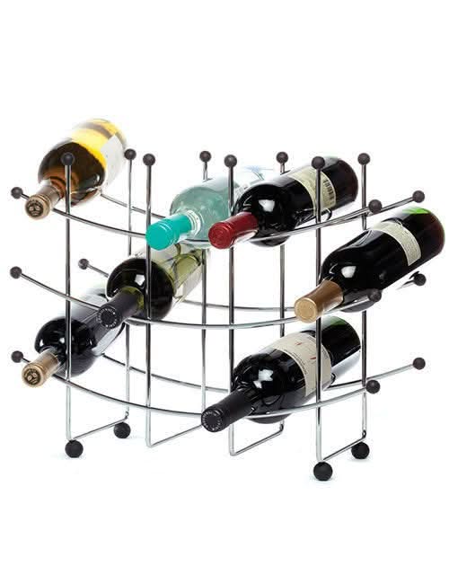 Fusion 15 Bottle Abstract Metal Wine Rack - Image 4
