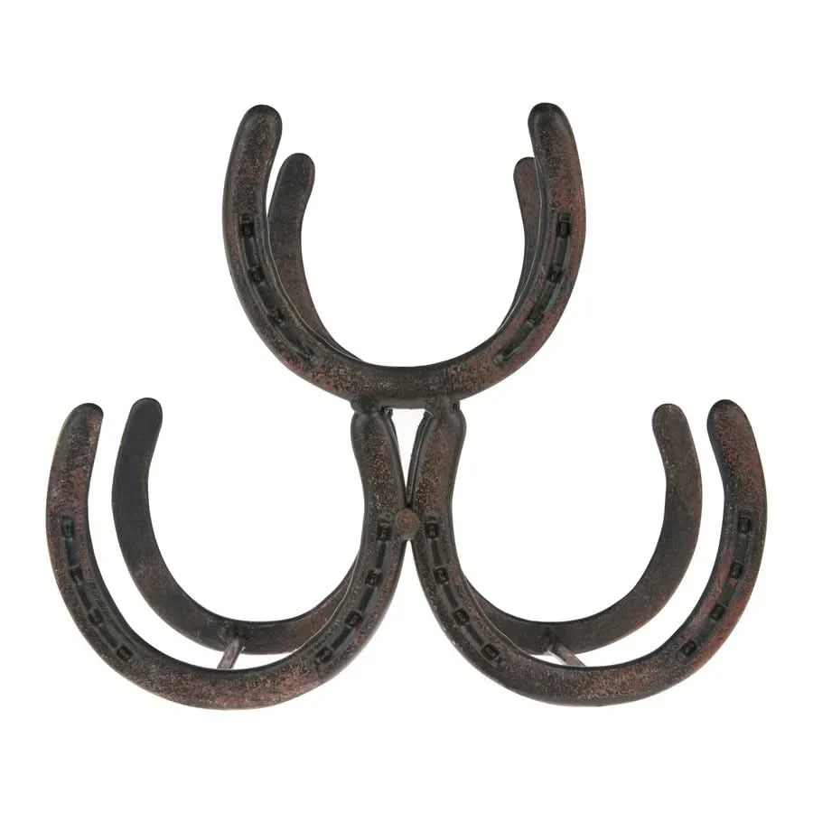 Horseshoe Tabletop Metal Wine Rack - Image 3