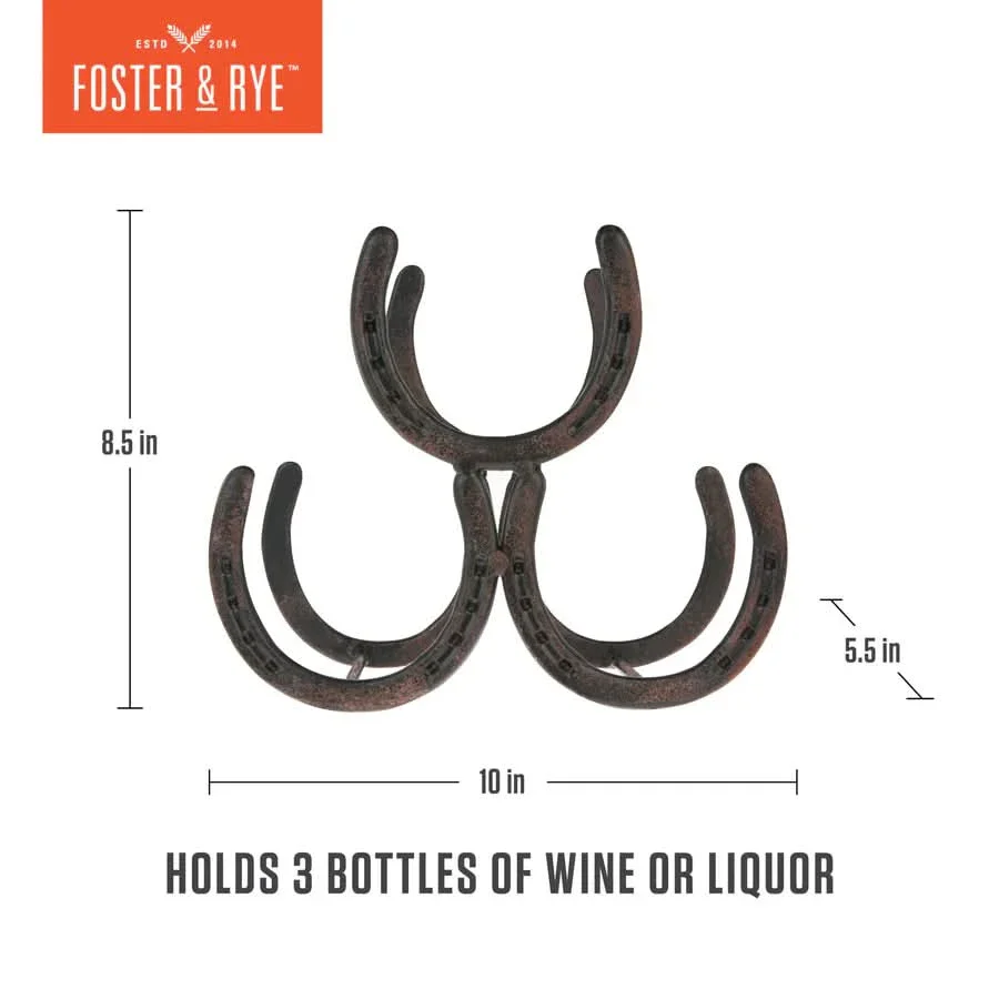 Horseshoe Tabletop Metal Wine Rack - Image 4