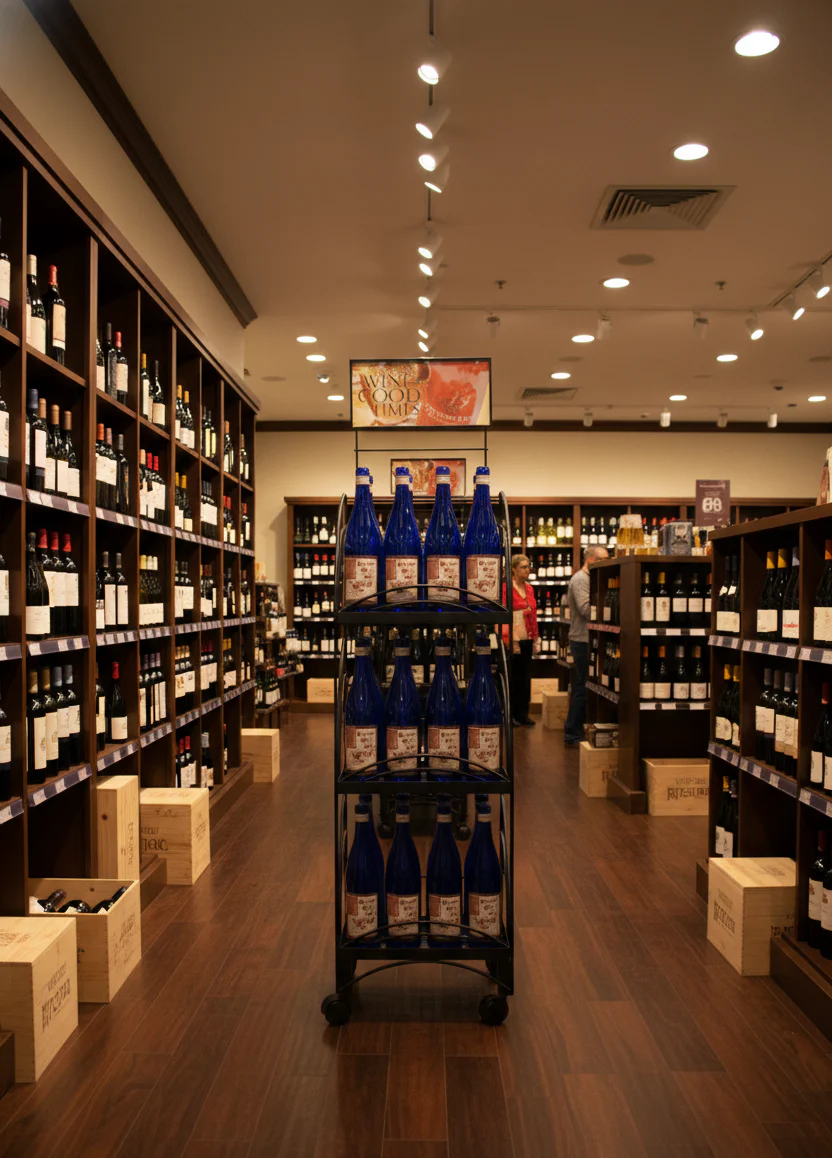 Rolling Retail Point of Purchase Wine Display - Image 3