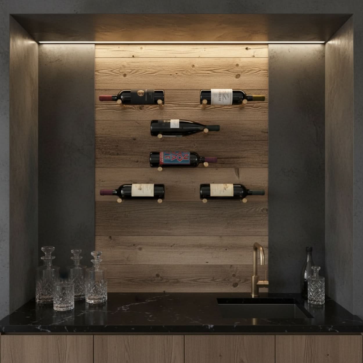 VintageView Vino Pins Single Bottle Wall Mounted Metal Wine Rack Peg - Image 3