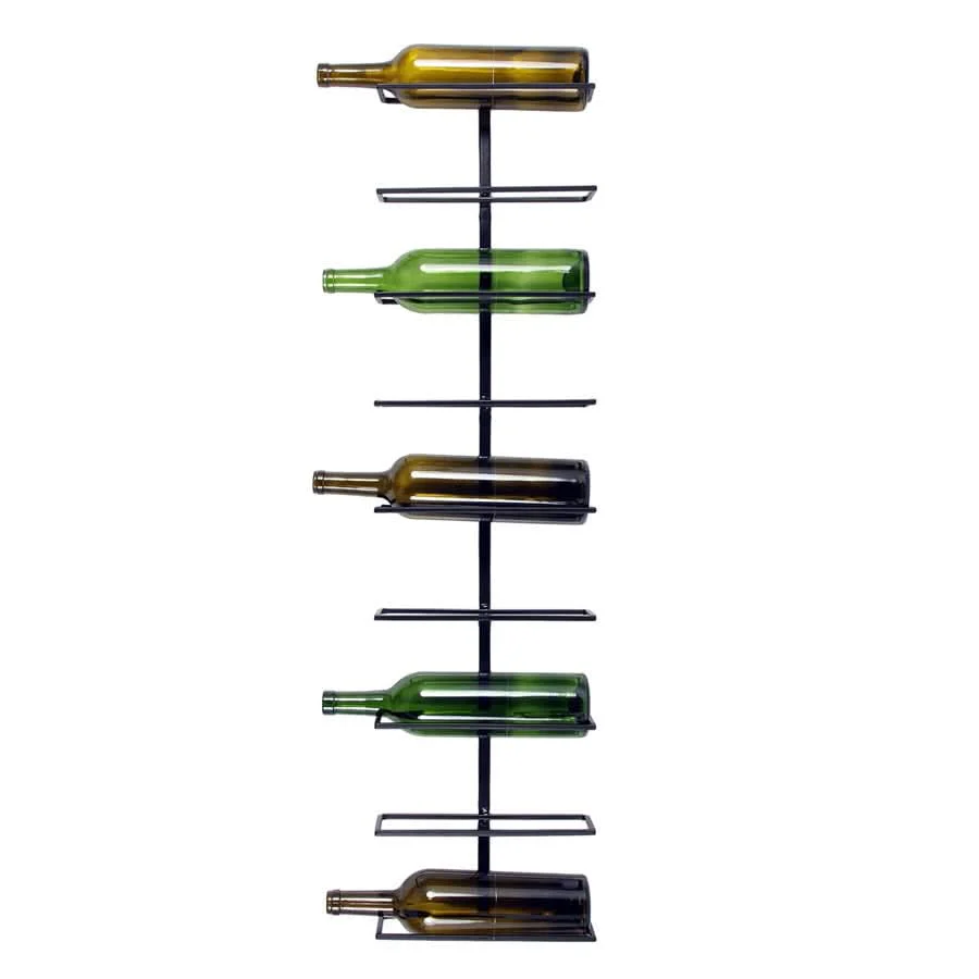 Wine Ledge Metal Wall Mounted 9 Bottle Rack - Image 3