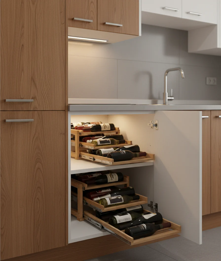 Wine Rack Draw Cabinet Bottle Storage Insert - Image 3